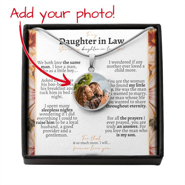 Daughter in Law Birth Flower Circle Necklace - Love You This Much